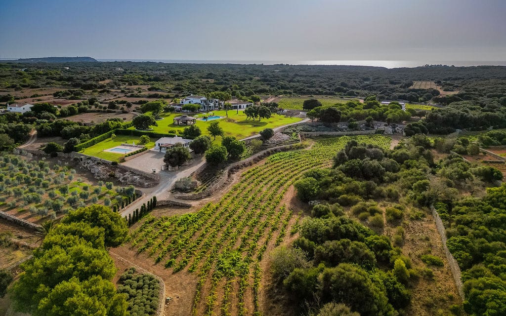 View of the Son Bonaventura estate, high-end finca in Sant Lluís, Menorca