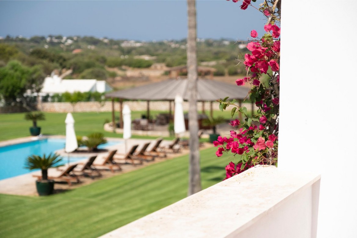 Outdoor relaxation area at finca Son Bonaventura, Menorca