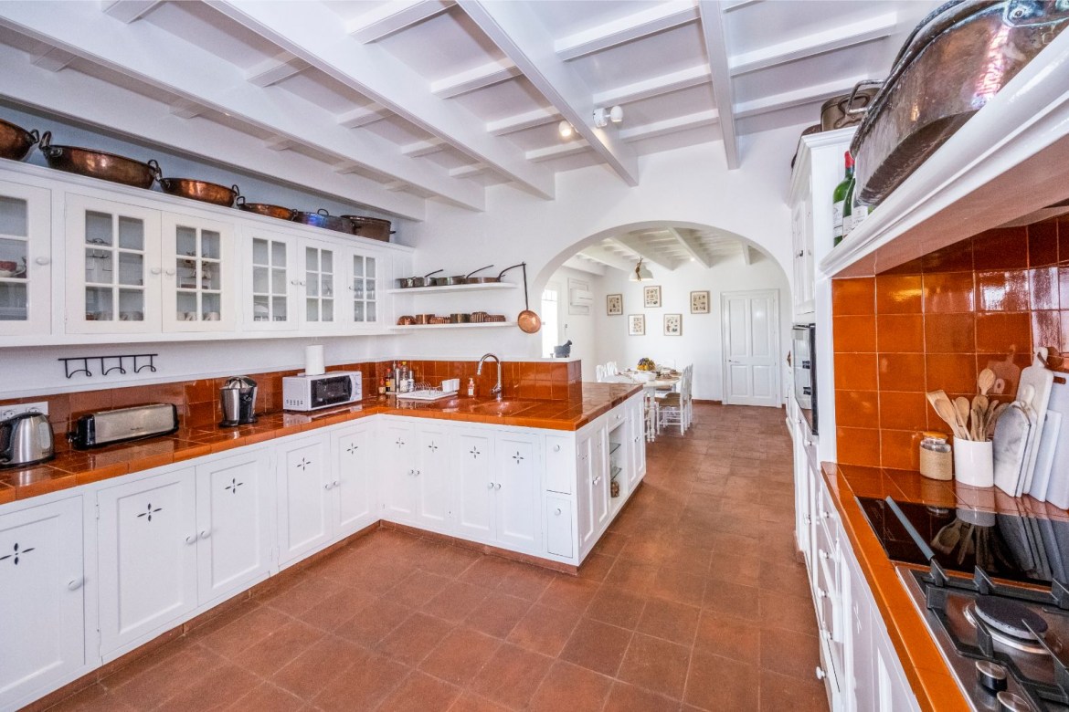 Panoramic private pool at finca Son Bonaventura, prestigious rental in Menorca