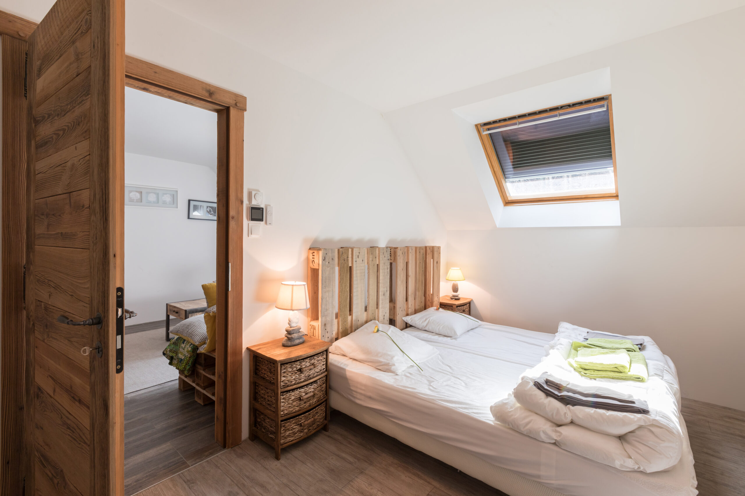 Chambre twin du lodge La Désirade, chalet de prestige dans les Vosges