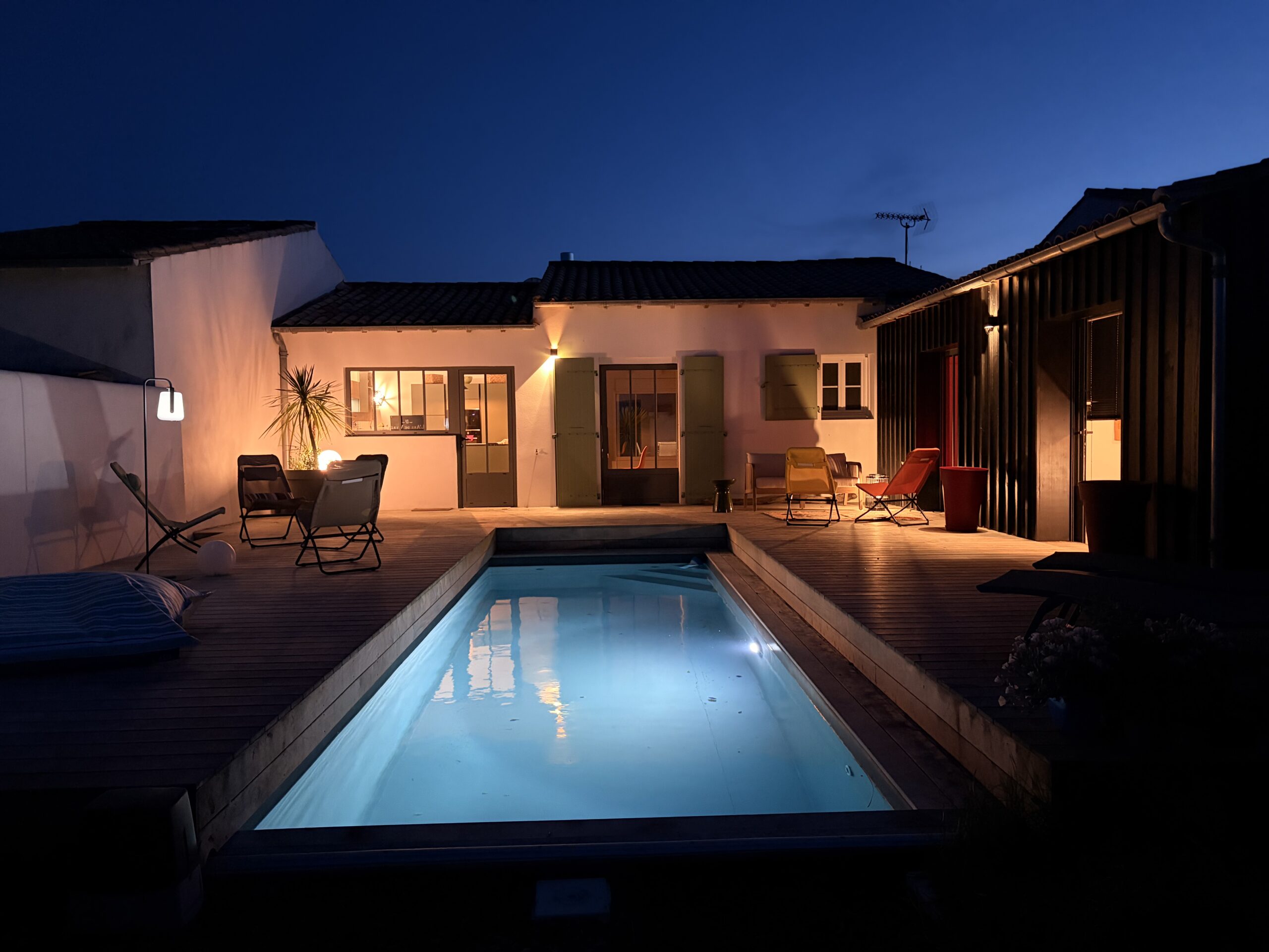 Espace nuit de L'Ars de Vivre, villa de location haut de gamme sur l'Île de Ré