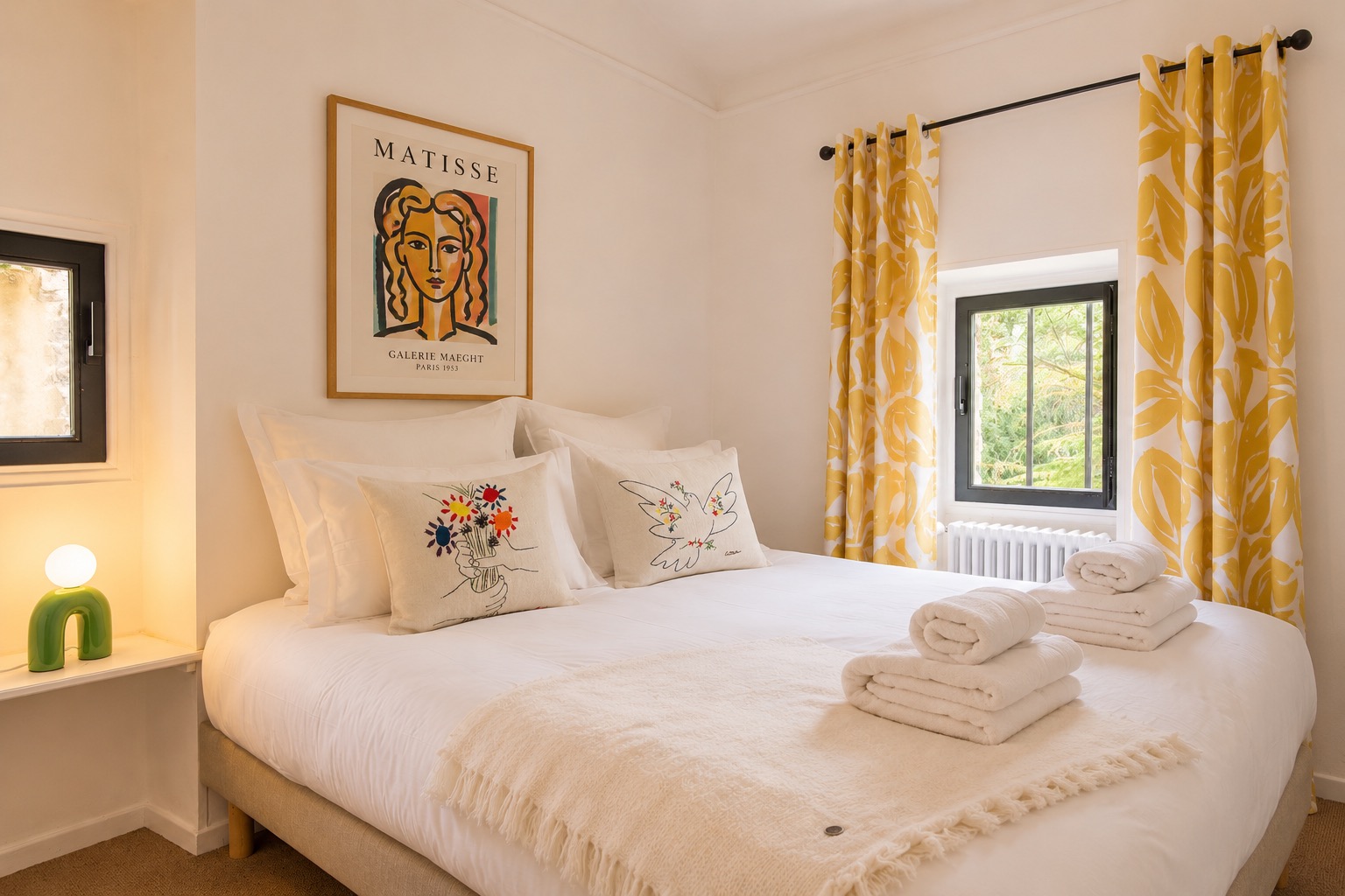 Habitación Familiar Aigueze, cama doble y literas, Château Les Boissières