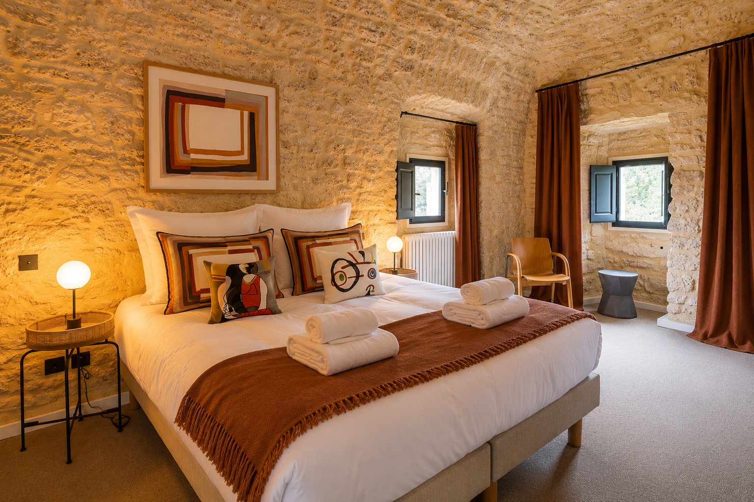 Habitación Vezenobres del Château Les Boissières, Gard